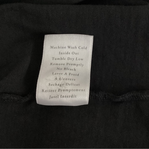 Frank & Eileen Nicole Henley Dress Size M Black Jersey Knit Cotton Vneckline - Picture 9 of 10